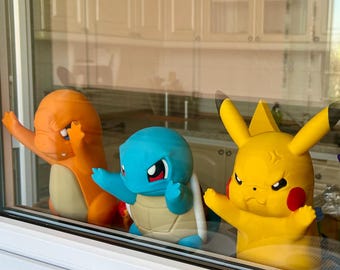 Squirtle 3D Window Decoration | Water Starter Window Presser | Anime Fan Gift | 3D Printed Desk Toy