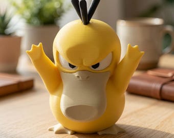 Psyduck 3D Window Decoration | Confused Duck Window Presser | Shiny Psyduck | Room Decor