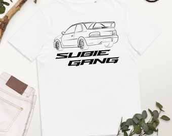 Subie Gang | Subaru Impreza 22B STI | Rally car king | JDM car lover gift | Unisex organic cotton t-shirt