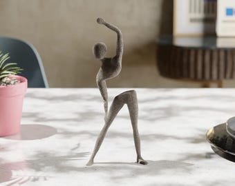 Abstract 3D Printed Figure – Modern Dancing Sculpture, Unique Home Decor Art