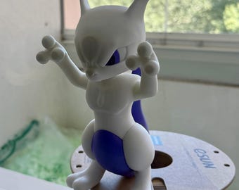 Mewtwo 3D Window Decoration | Legendary Psychic Window Presser | Anime Desk Toy | Room Decor
