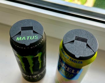 Customizable Drink Can Lid | Reusable Soda Can Cover | Personalized Beverage Protector