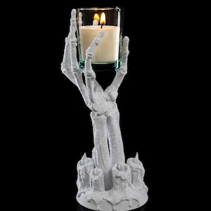 3D Gedruckter Skelett Hand Kerzenhalter für Halloween