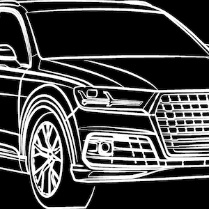 Audi SQ7, Q7, RSQ7 outline SVG and PNG