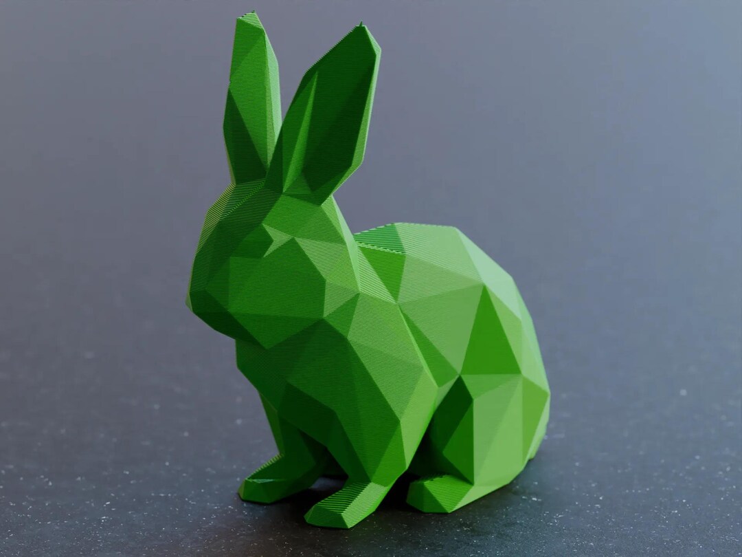 Geometric Glass Rabbit Low Poly Bunny – Geometric Rabbit Decor – Modern Easter Gift - Etsy