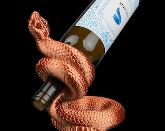 Portabotellas de vino Viper: un estante único con forma de serpiente para la decoración del bar del hogar