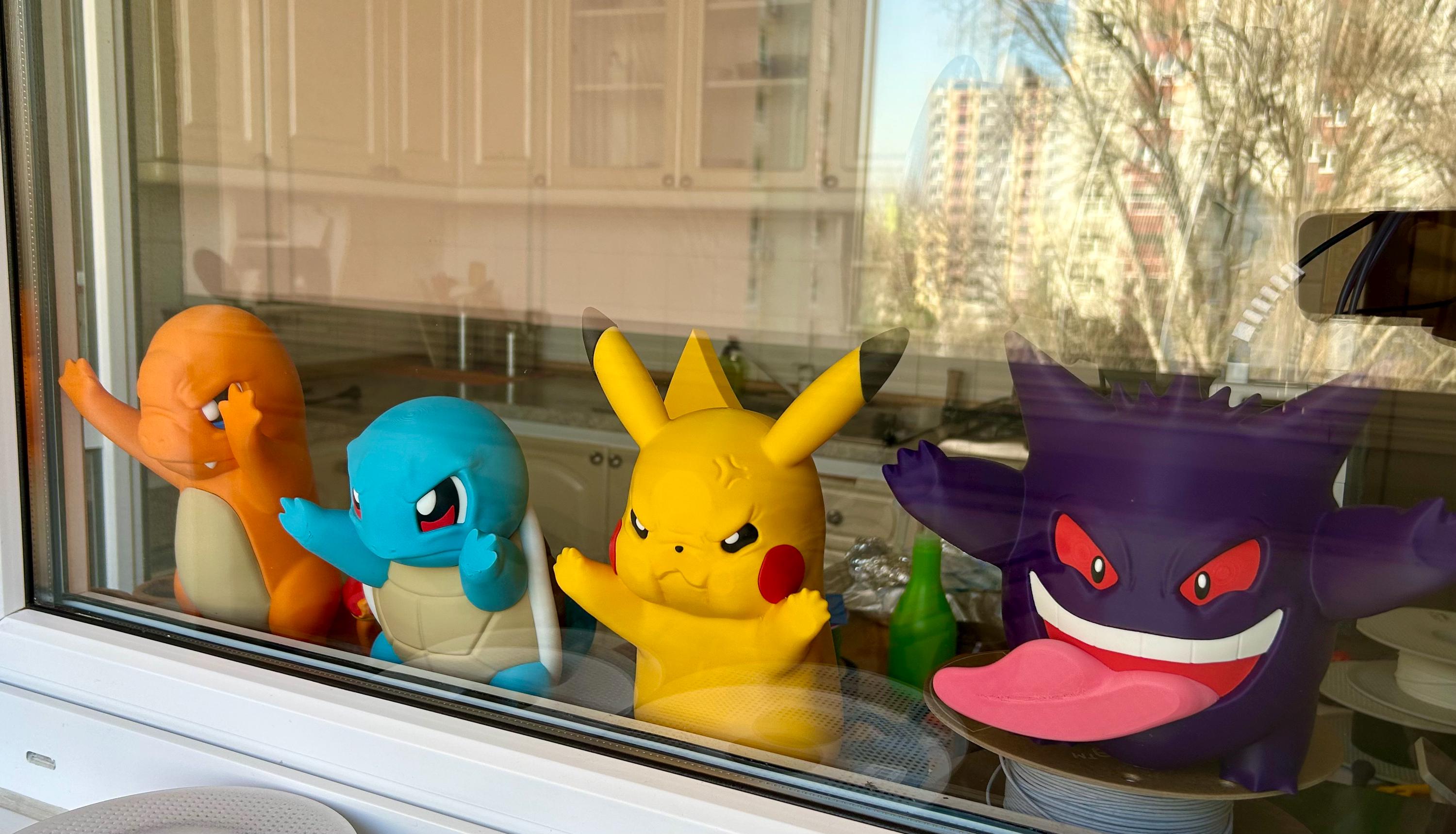 Angry Pikachu 3D Window Decoration | Window Presser Figure | Pikachu ...