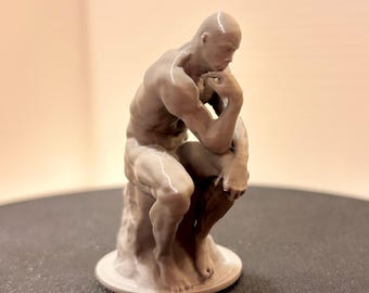 The Rock Thinker Statue – Unique Parody Sculpture – Funny Desk Decor – Collector’s Gift