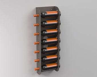 DIY GueriTech Wine Bottle Wall Rack Sheet Metal Cnc Laser Plasma Cutting DXF PDF Step Iges Solidworks