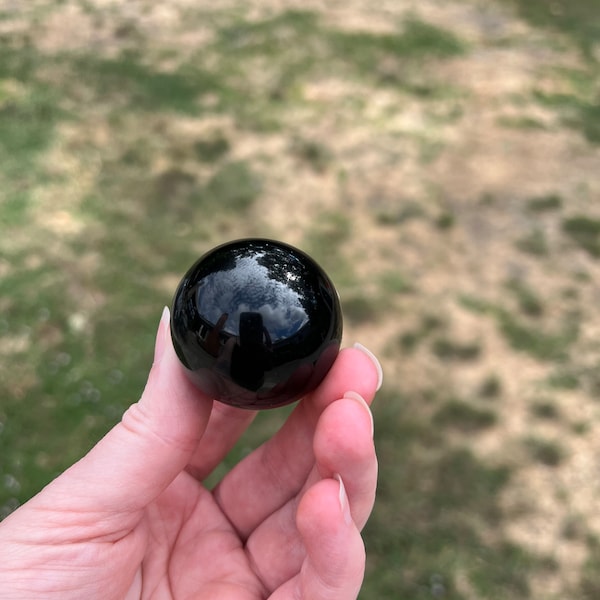 Obsidian Sphere - Etsy