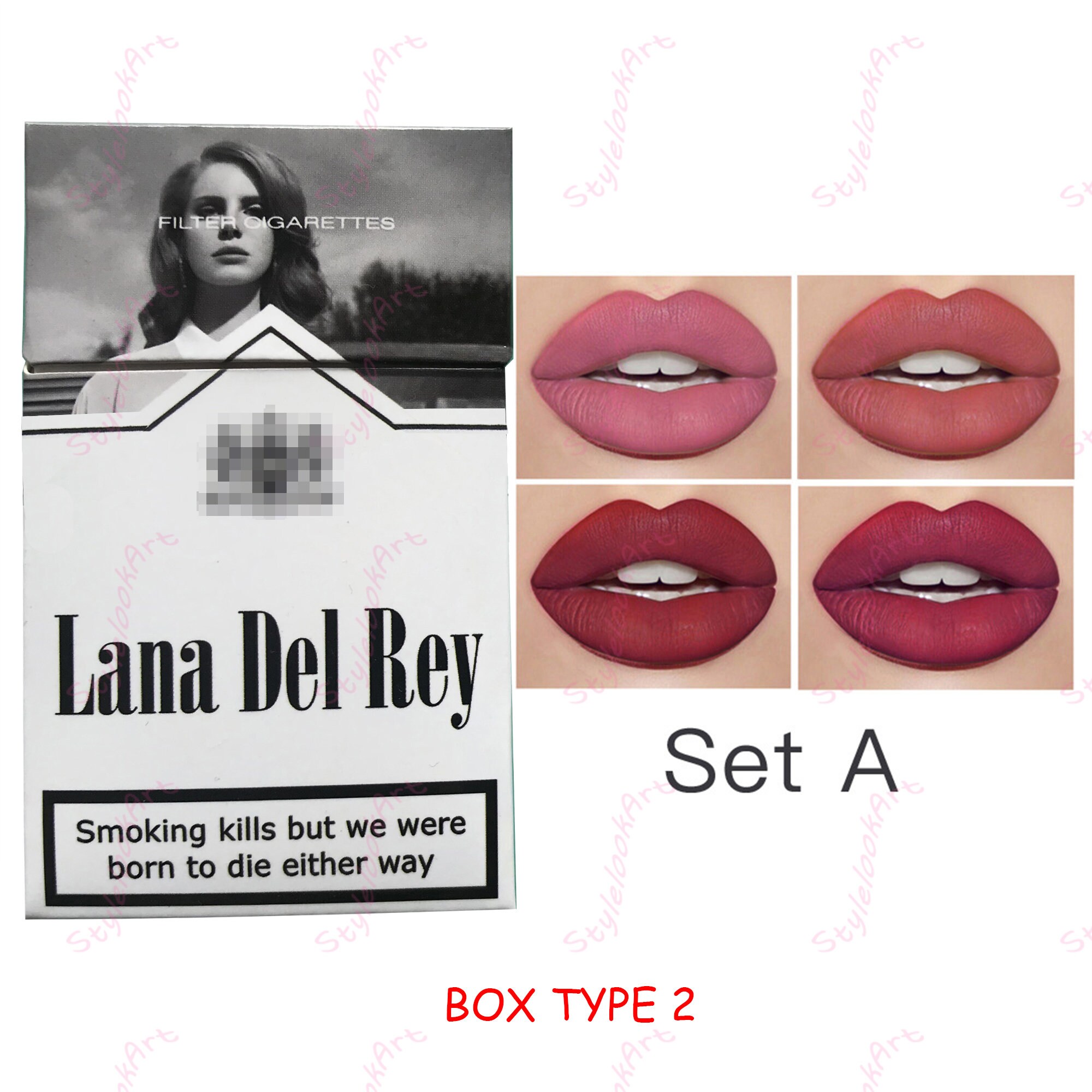 Lana Del Rey Lipsticks Cigarette Box Lipsticks Set Smoke Etsy Australia