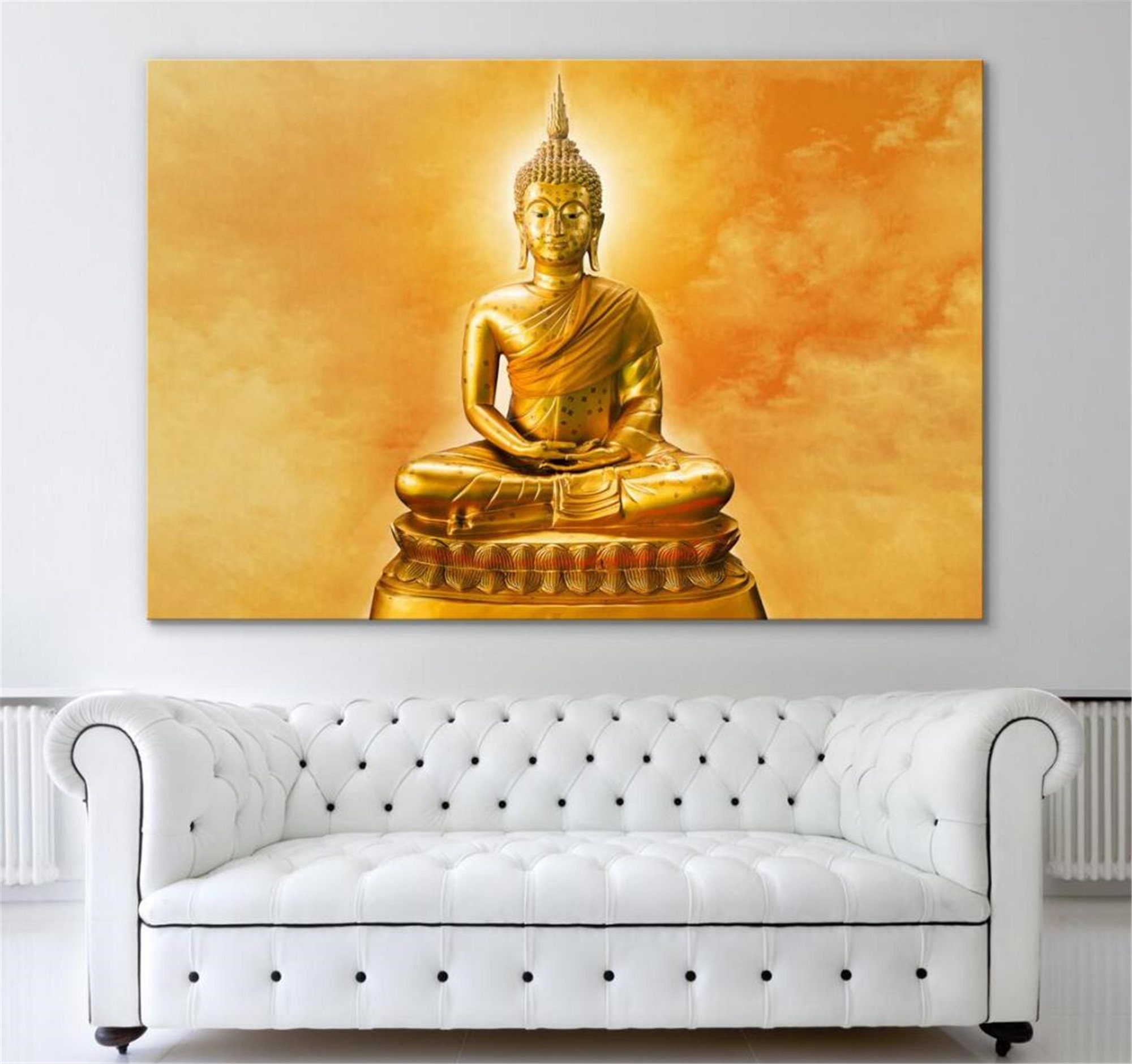 5D DIY Buddha Full diamond painting Golden Buddha Buddha Etsy