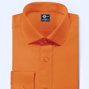 Herrenhemd - Orange Color Kragenhemd