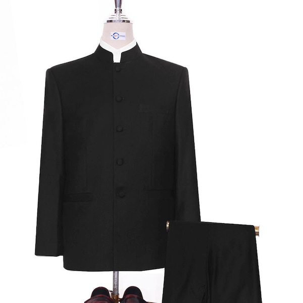 Nehru Collar Suit | Black Nehru Suit