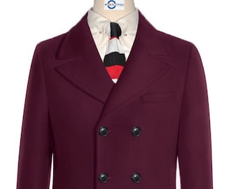 60's Retro Olive Green Double Breasted Pea Coat - Etsy