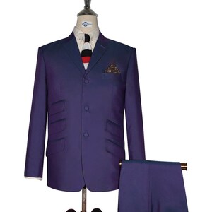 Blue and Purple Two Tone Suit