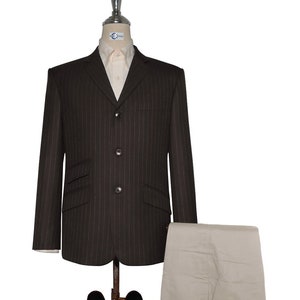 Tweed Jacket - Brown Stripe Tweed Jacket