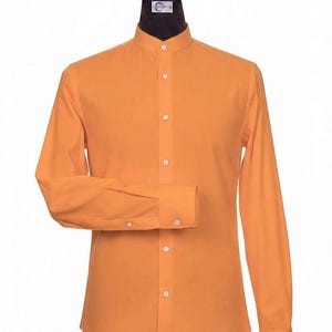 Mens Long Sleeve Burnt Orange Dress Shirt - Etsy UK