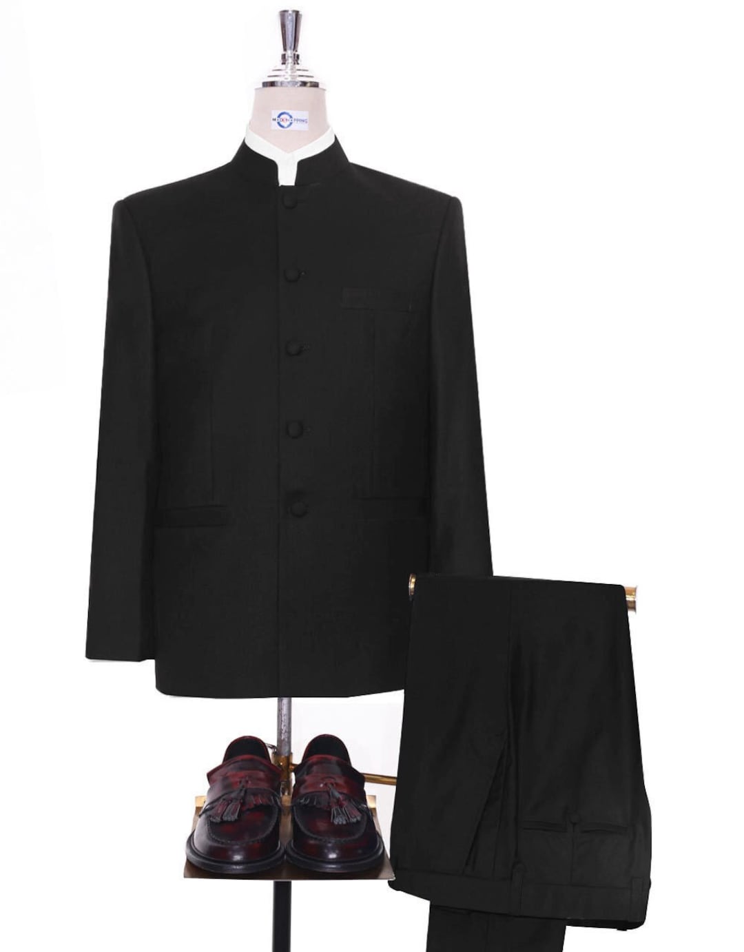 Black nehru suit discount