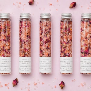 BULK BATH SALT Tubes | Spa Gift for Her | Bridesmaid Gift | New Mom Gift | Self Care Gift | Large Tube Bath Salt | Bath Soak |Luxurious Soak