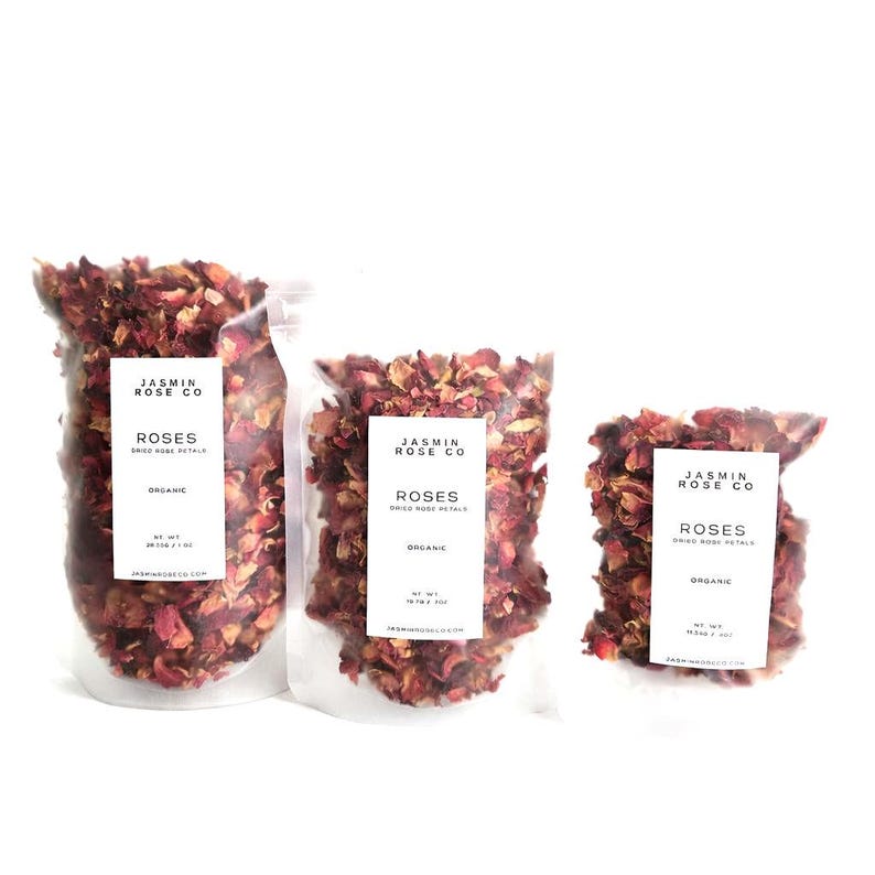 Dried Red Rose Petals | Organic |Rosa Canina | Premium Botanical Decor, Culinary, Potpourri & Floral Bath Use image 3