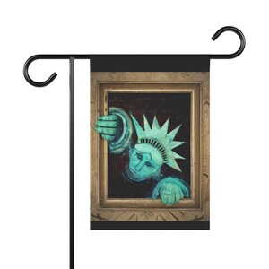 Statue of Liberty Garden Banner, Outdoor Decoration, Patriotic Home Decor, Vintage Garden Flags, Independence Day, American History