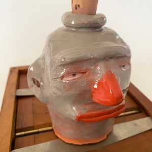 One-Of-A-Kind Ceramic Face Jug image 4