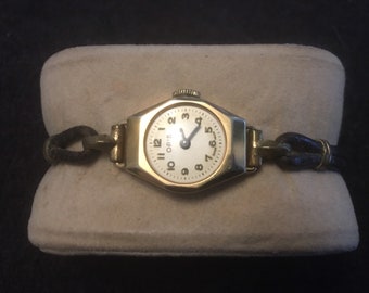 Antique Art Deco Oris ladies gold tone watch