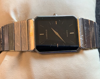 ヴィンテージ 非常に珍しい メンズ ラサール (セイコー) シルバー