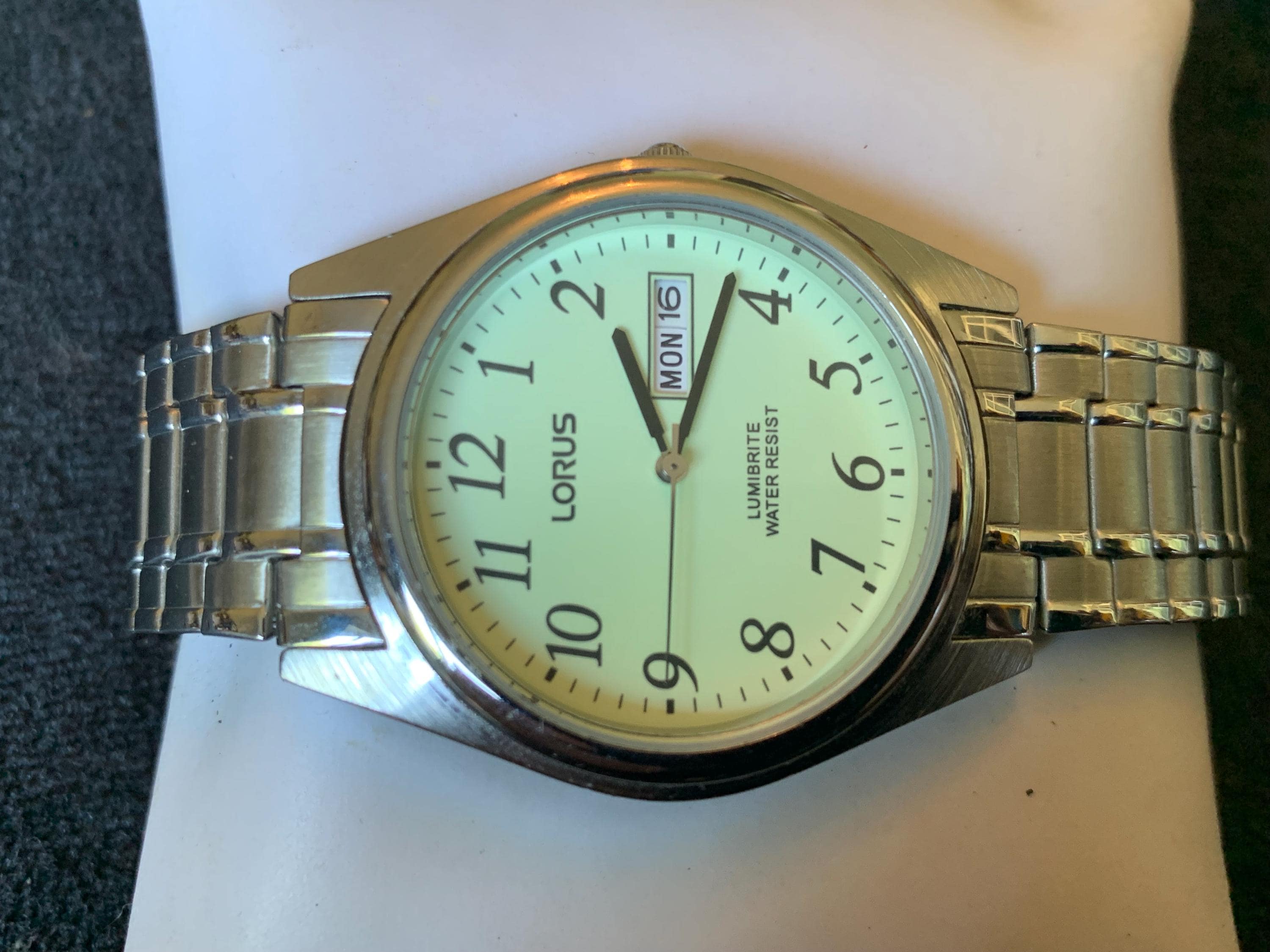 Lumibrite Lorus Silver Watch Lorus Lumibrite Fob Watch RG253CX9