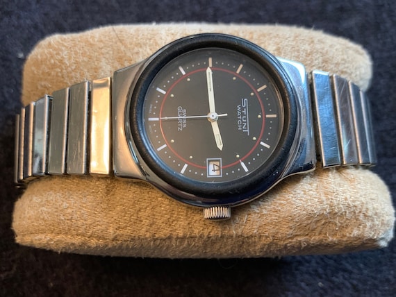 中古美品 シクラ STUNT WATCH 80s SICURA スイス製 腕時計
