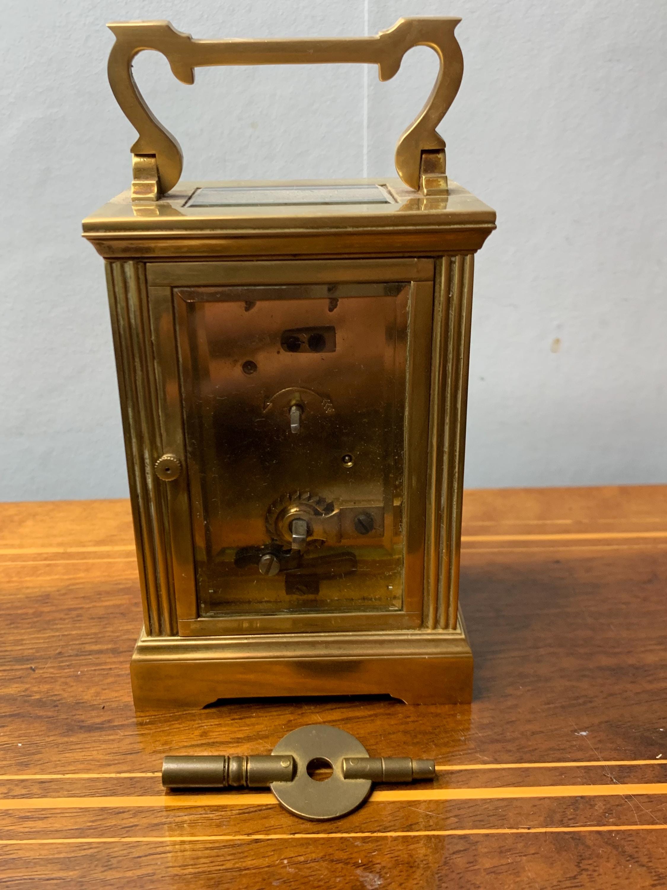 Vintage French Brass Carriage Clock With Key - Etsy