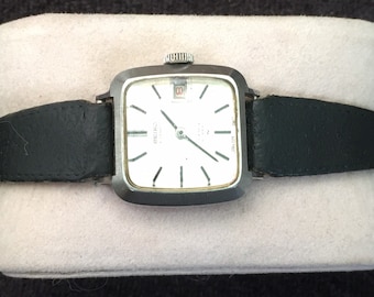 Vintage rare Seiko Hi Beat 2205 3000 Silver tone Automatic  watch white face with date function