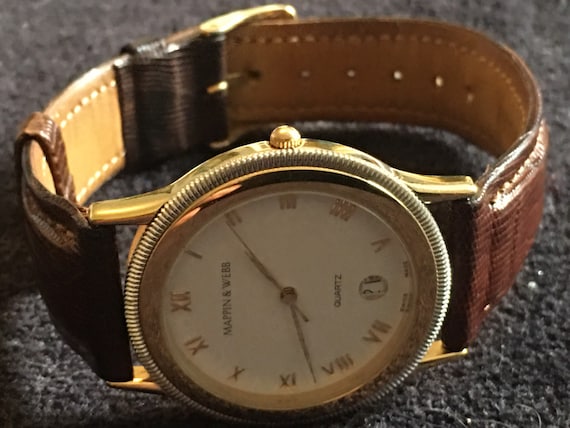 Vintage Mappin and Webb Quartz gold tone watch - image 7