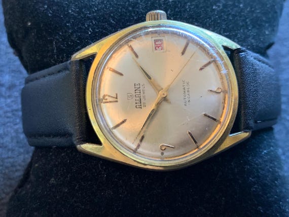 Vintage Allaine 25 Jewel Automatic Mens Watch Gold Tone - Etsy