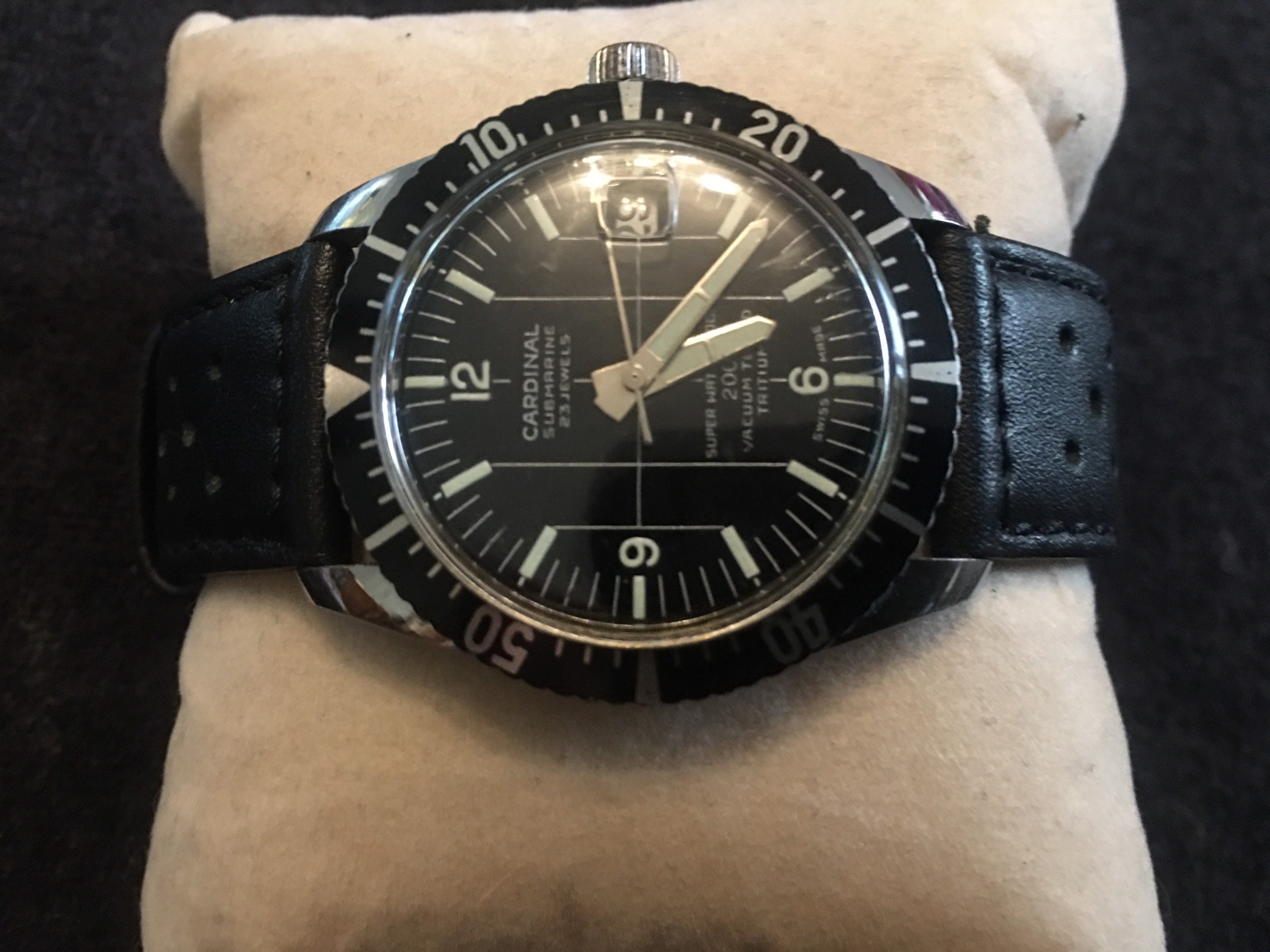 NOW RESERVED Stunning Rare Vintage Sicura Cardinal Submarine Mens Divers Watch Etsy