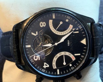 Carnival 1986 Sports Mens Watch see through back window and balance