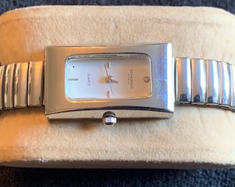 Scherrer Paris  Ladies Tank style watch Silver Tone