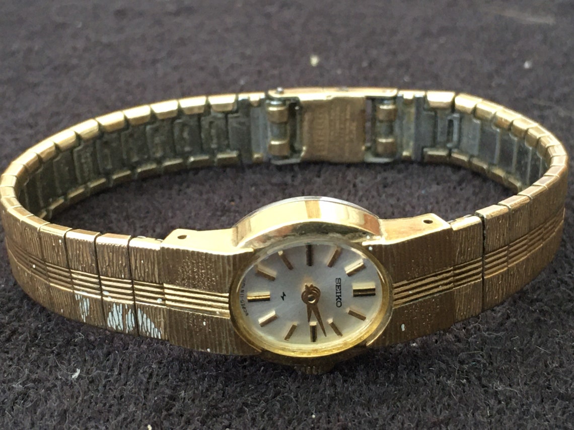 Vintage Seiko Gold Ladies Watch Etsy