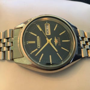 ヴィンテージ CITIZEN 自動巻き時計 黒文字盤 21 jewels Vintage Citizen Automatic 21 Jewels Original Japan Men's