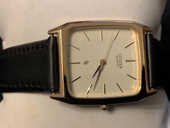 Vintage Citizen Gold Tone Tank Style Men's Quartz Watch - Etsy