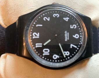 Vintage Swatch Herrenuhr / unisex Armbanduhr in Schwarz
