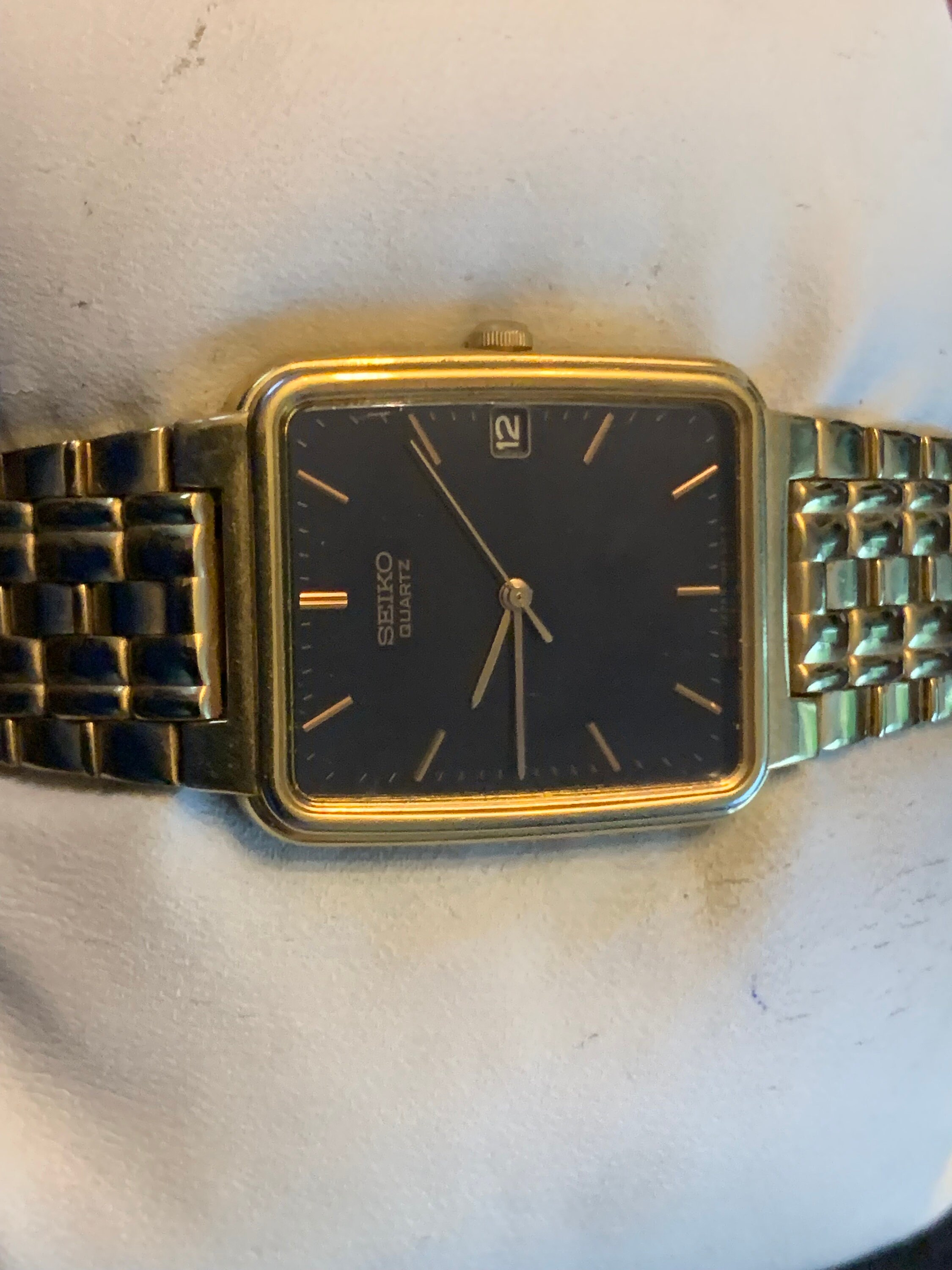 Vintage Rare Seiko 7N22-5091 Gold Tone Tank Style Mens Watch - Etsy
