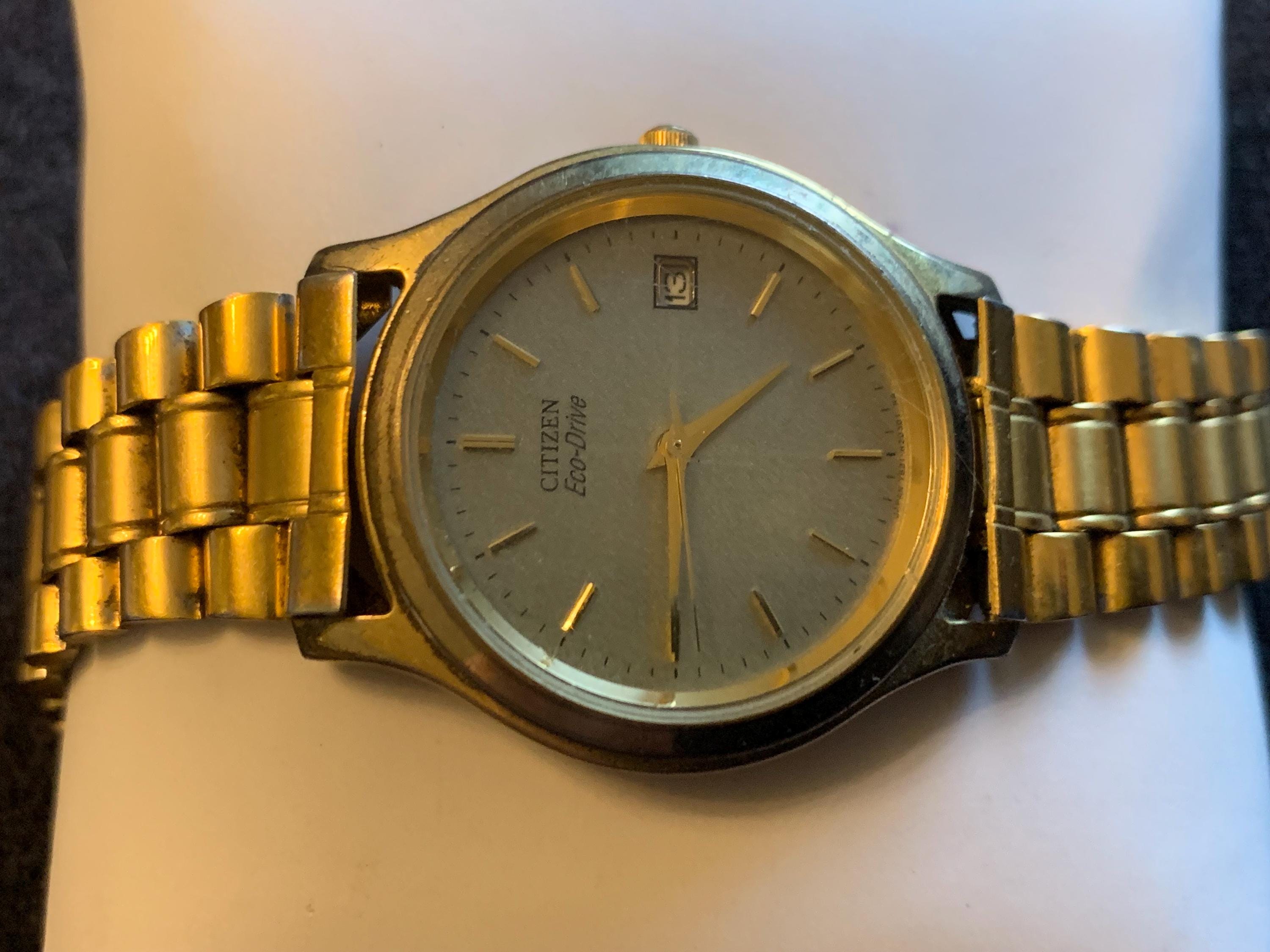 Citizen Eco Drive 7821 Gold Tone Men's Quartz Watch - Etsy