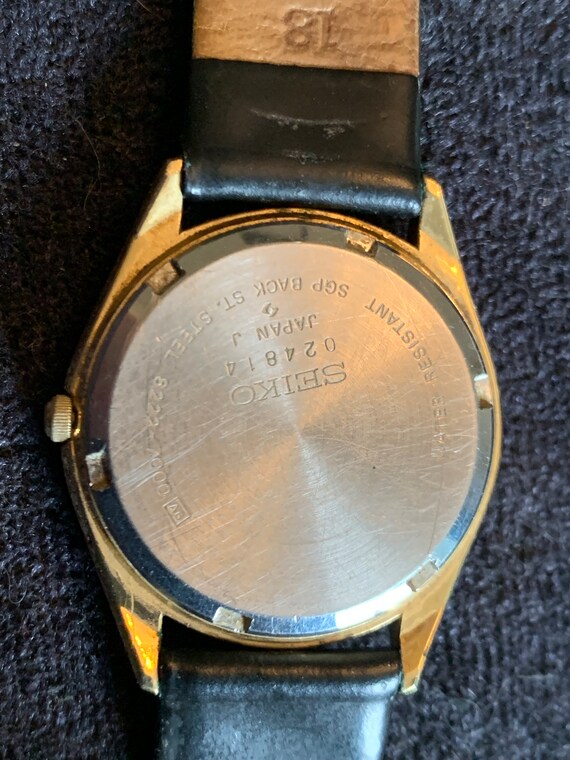 Vintage rare Seiko SQ 8222-7000 gold tone watch with … - Gem