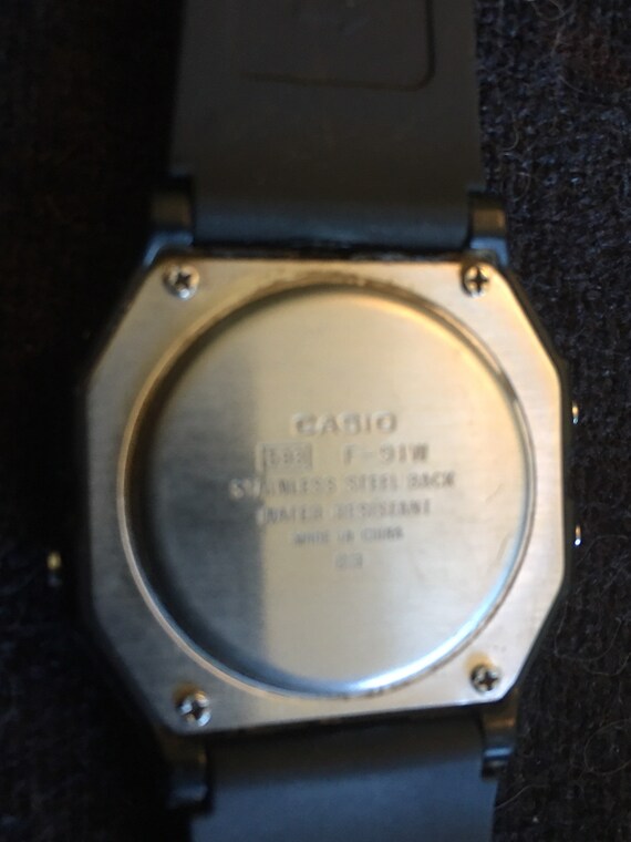 Vintage Retro Casio F91W alarm Chronograph quartz wa… Gem