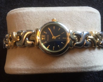 Vintage Accurist Gold/Silver tone Cocktail watch small wrist size