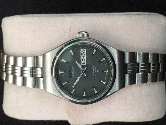 Vintage rare Seiko Hi Beat Silver tone Automatic … - image 1