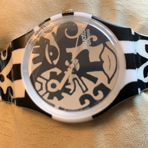 Swatch Afterdark Special Art Watch with original matching strap and case
