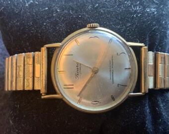Vintage zeldzame Vintage Sicura 17-steens herenhorloge in oude schoolstijl